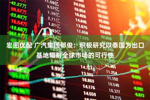 宏图优配 广汽集团郁俊：积极研究以泰国为出口基地辐射全球市场的可行性