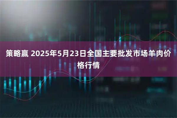 策略赢 2025年5月23日全国主要批发市场羊肉价格行情