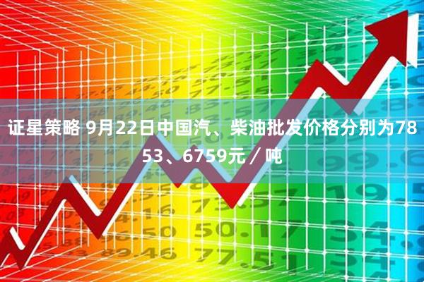 证星策略 9月22日中国汽、柴油批发价格分别为7853、6759元／吨