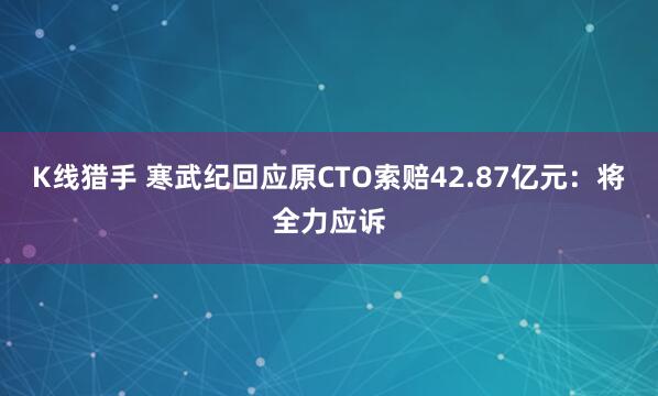 K线猎手 寒武纪回应原CTO索赔42.87亿元：将全力应诉