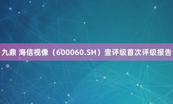 九鼎 海信视像（600060.SH）壹评级首次评级报告